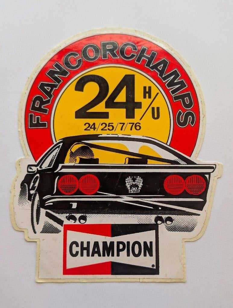 F1 francorchamps 1976, Collections, Autocollants, Enlèvement ou Envoi, Utilisé, Voiture ou Moto