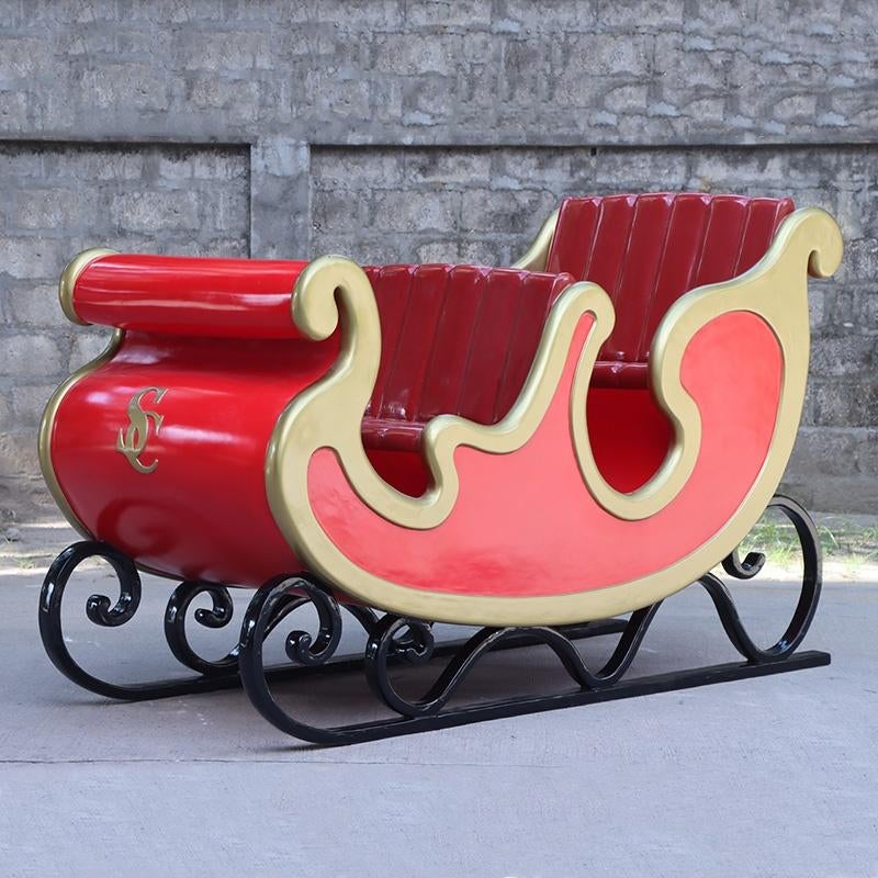 Quatuor en traîneau - Père Noël - Longueur 231 cm, Enlèvement, Neuf
