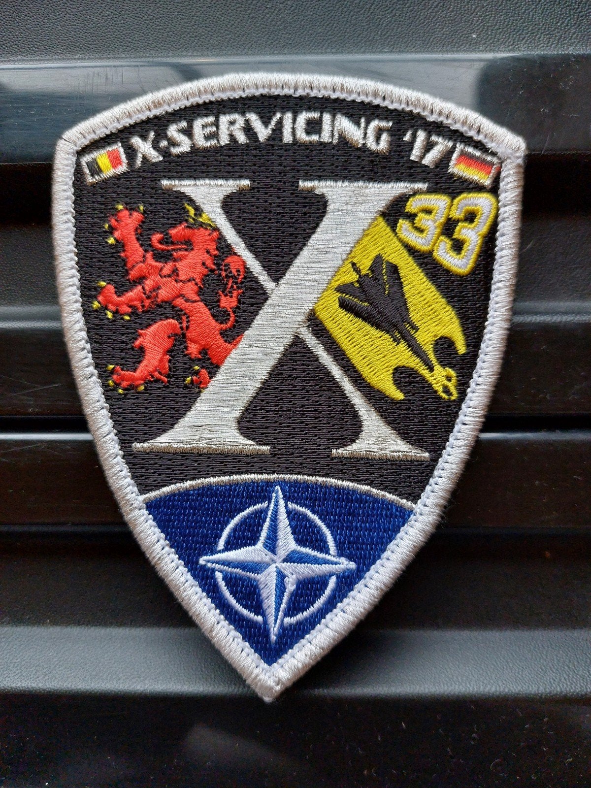 Patch Belgian Air Force X-Servicing 2017, Verzamelen, Militaria | Algemeen, Verzenden, Luchtmacht, Embleem of Badge