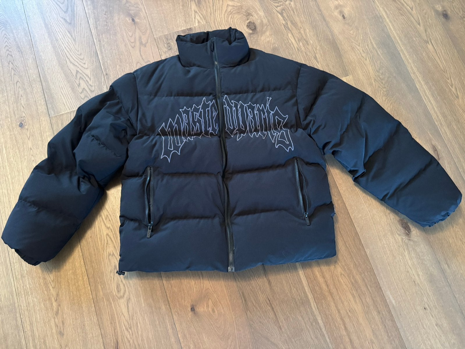 Zwarte winterjas Wasted Paris maat L, Kleding | Heren, Ophalen of Verzenden, Zo goed als nieuw, Maat 52/54 (L), Zwart