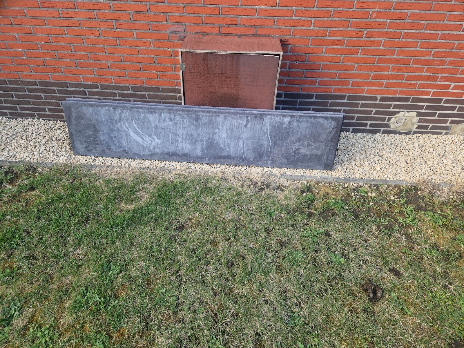 Antracite betonplaten, Ophalen