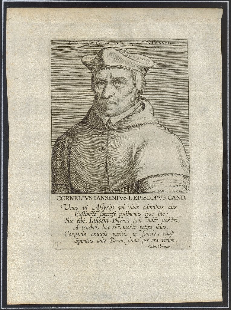 Max Vrintius gravure "Corneli Jansenius Bisschop van Gent", 1600 - 1699, Gravure, Enlèvement, Portrait