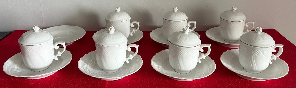Zeldzame set met koffiekop en schotel van Hollohaza, Ophalen of Verzenden