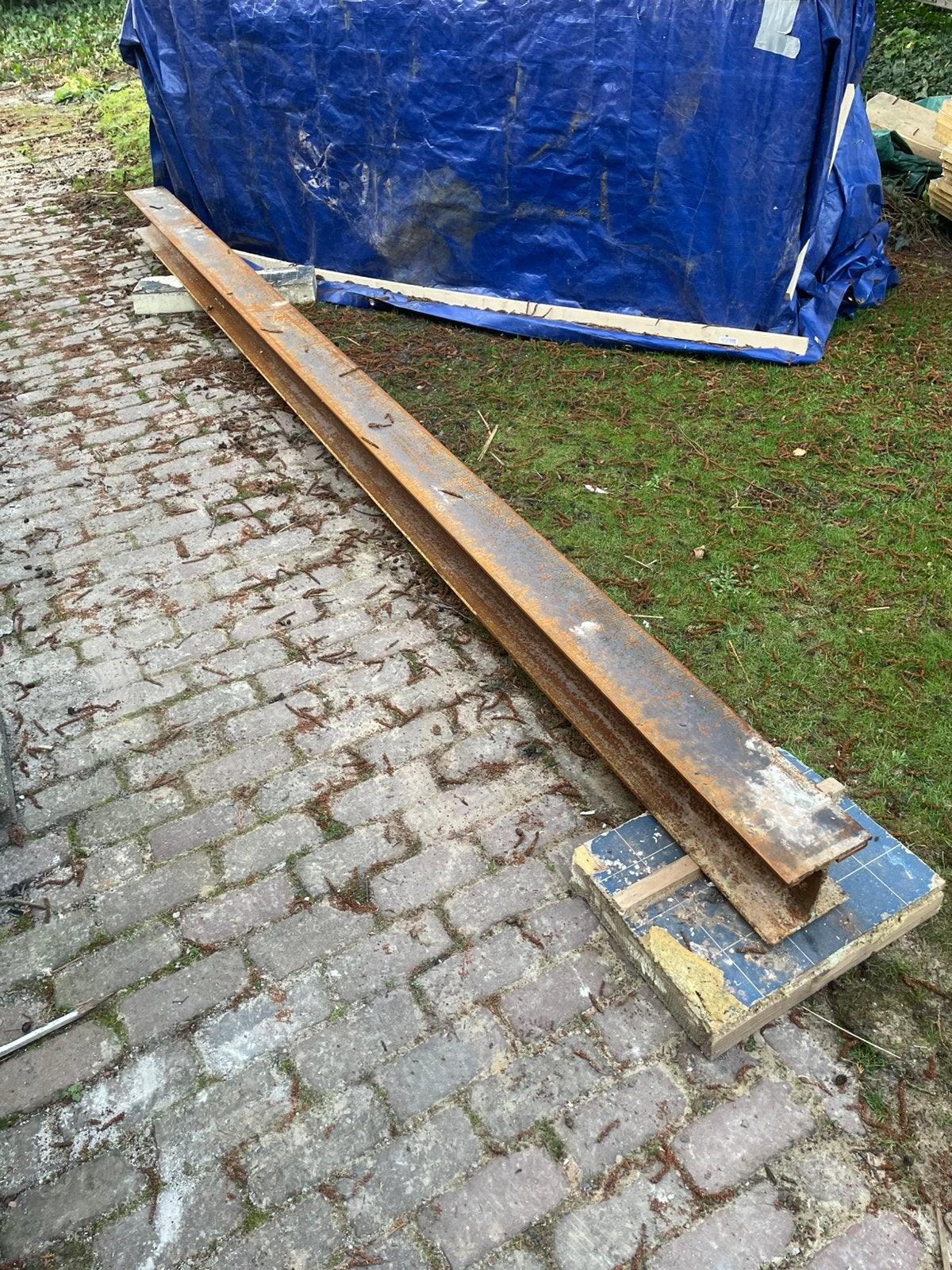 HEA stalen balk 160 x160 mm 390 cm lang, Doe-het-zelf en Bouw, Ophalen, Zo goed als nieuw