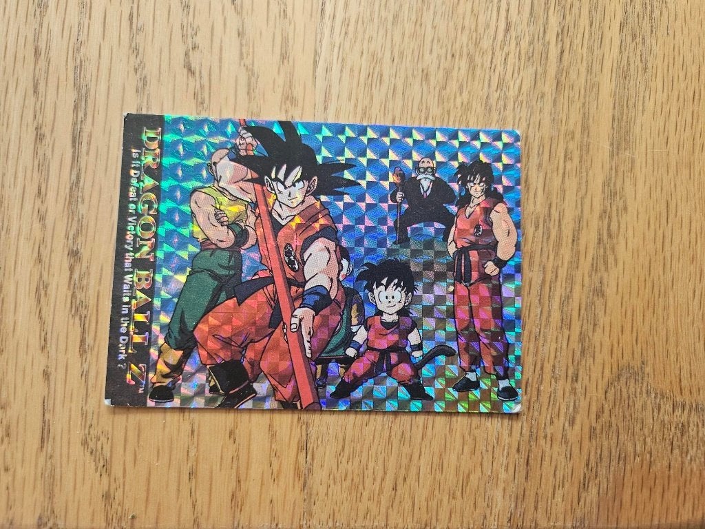 Carte à paillettes Dragonball Z Goku Yamcha Tien Gohan, Enlèvement ou Envoi, Comme neuf, Cartes en vrac