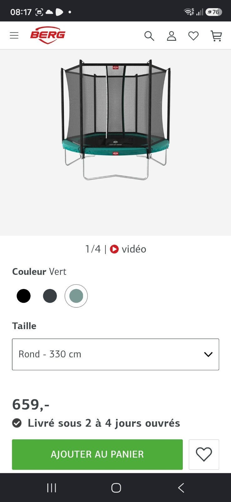 TRAMPOLINE  – NEUF - (650 en magasin !), Enlèvement, Neuf