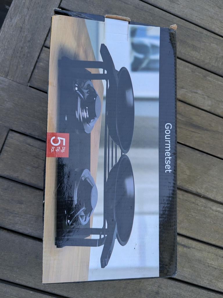 Gourmetset nieuw, Ophalen