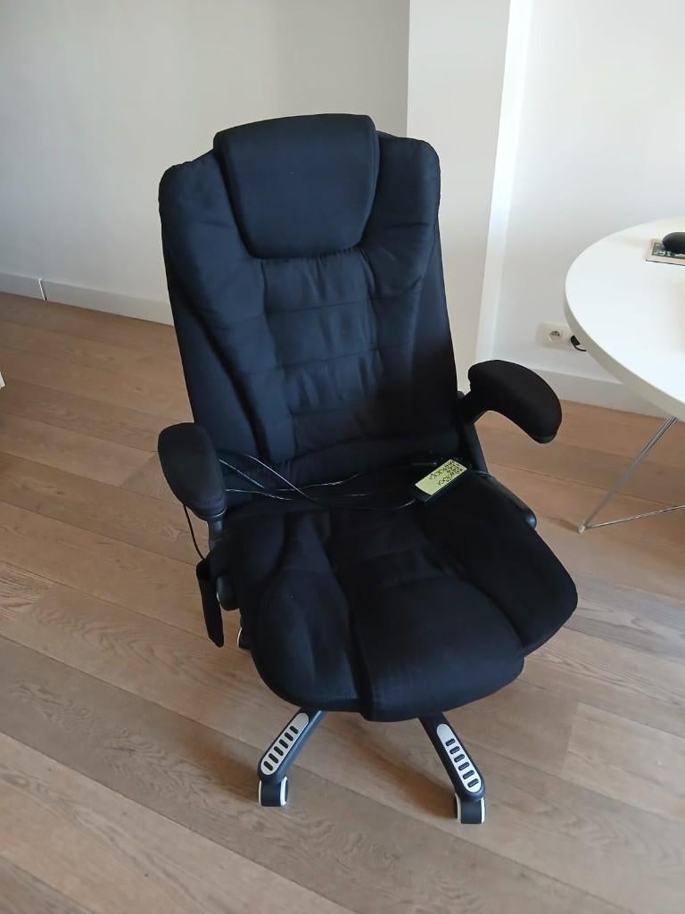Ergonomic office chair, massage function, Ophalen, Zwart, Zo goed als nieuw, Bureaustoel