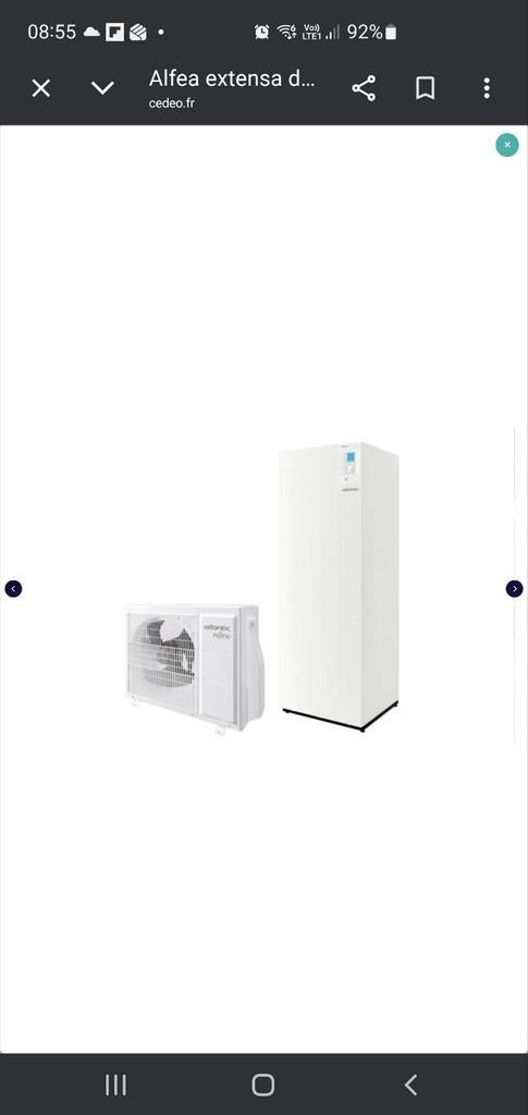 Pompe à chaleur atlantic 6kw neuve., Enlèvement