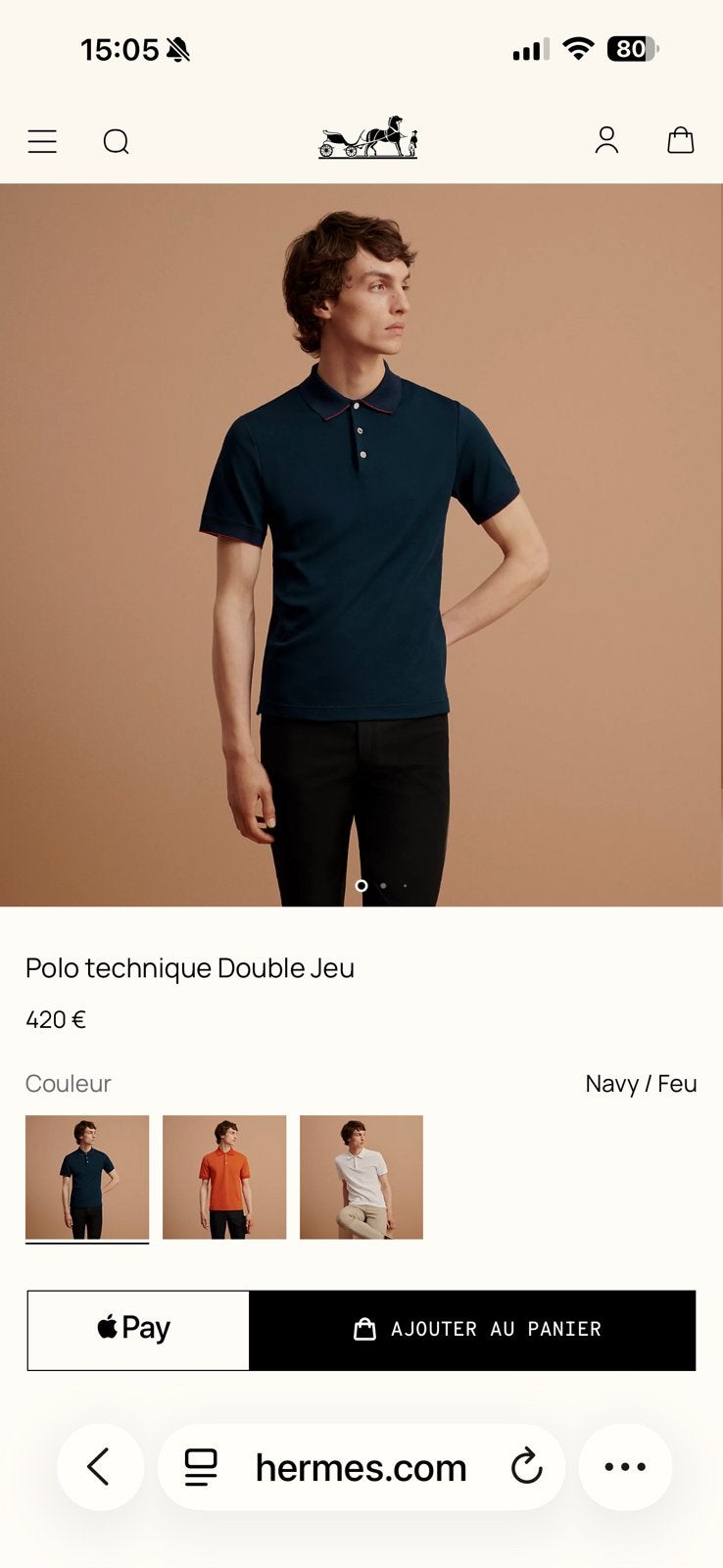 Hermes polo technique double jeu, Enlèvement ou Envoi, Comme neuf