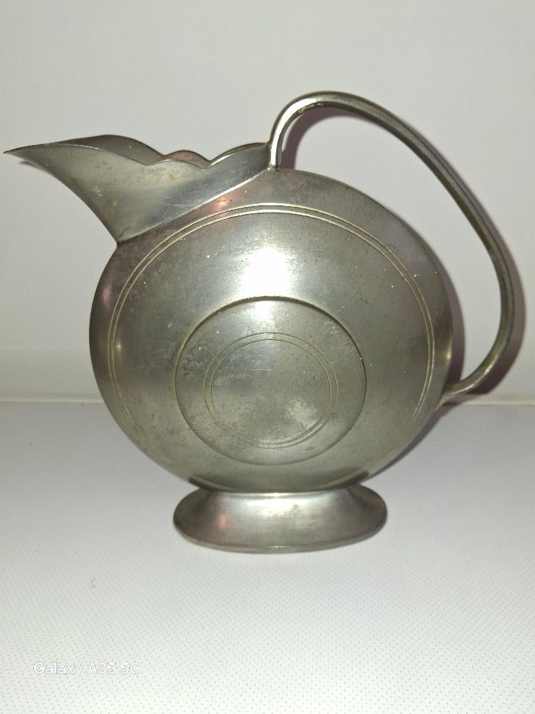Ancienne cruche à vin en étain Modèle rare Made in Holland, Enlèvement ou Envoi