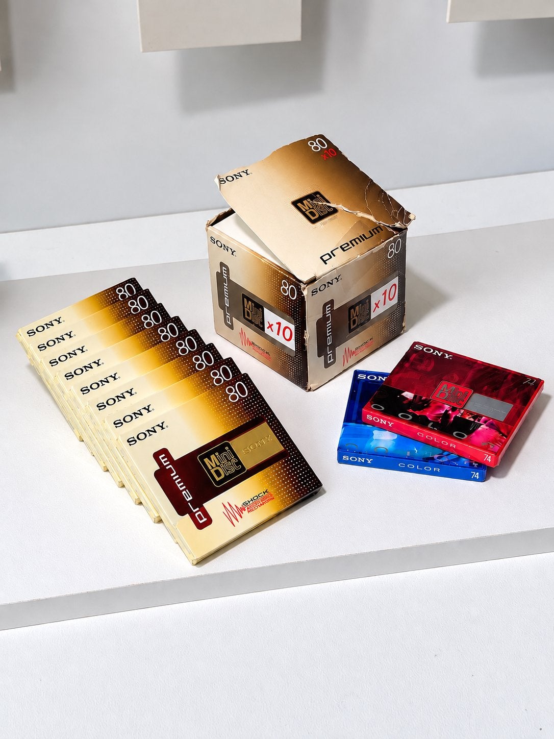 10 minidiscs van Sony - in blisterverpakking/80 en 74min, Audio, Tv en Foto, Ophalen of Verzenden, Minidisc-speler