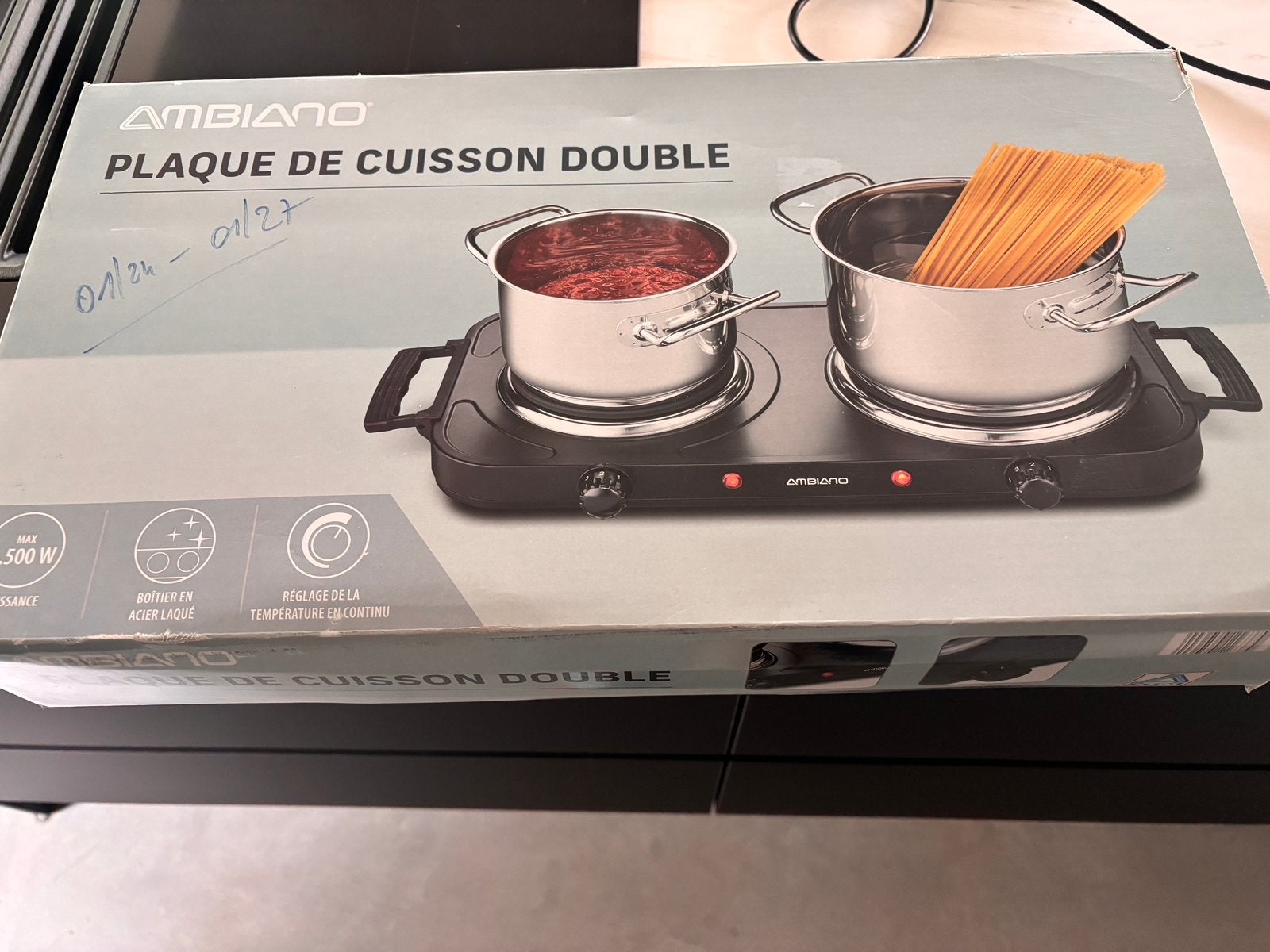 Nagelnieuw dubbele elektrische kookplaat, Elektronische apparatuur, Ophalen of Verzenden, Nieuw