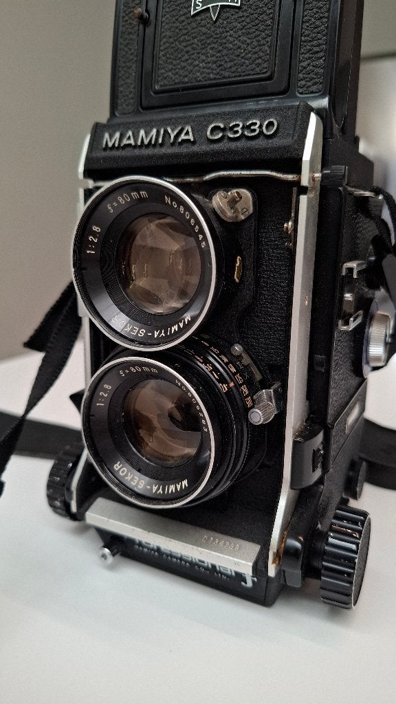 Mamiya C330 met Mamiya-Sekor 80 mm f/2.8 objectief, TV, Hi-fi & Vidéo, Appareils photo analogiques, Utilisé, Reflex miroir, Autres Marques