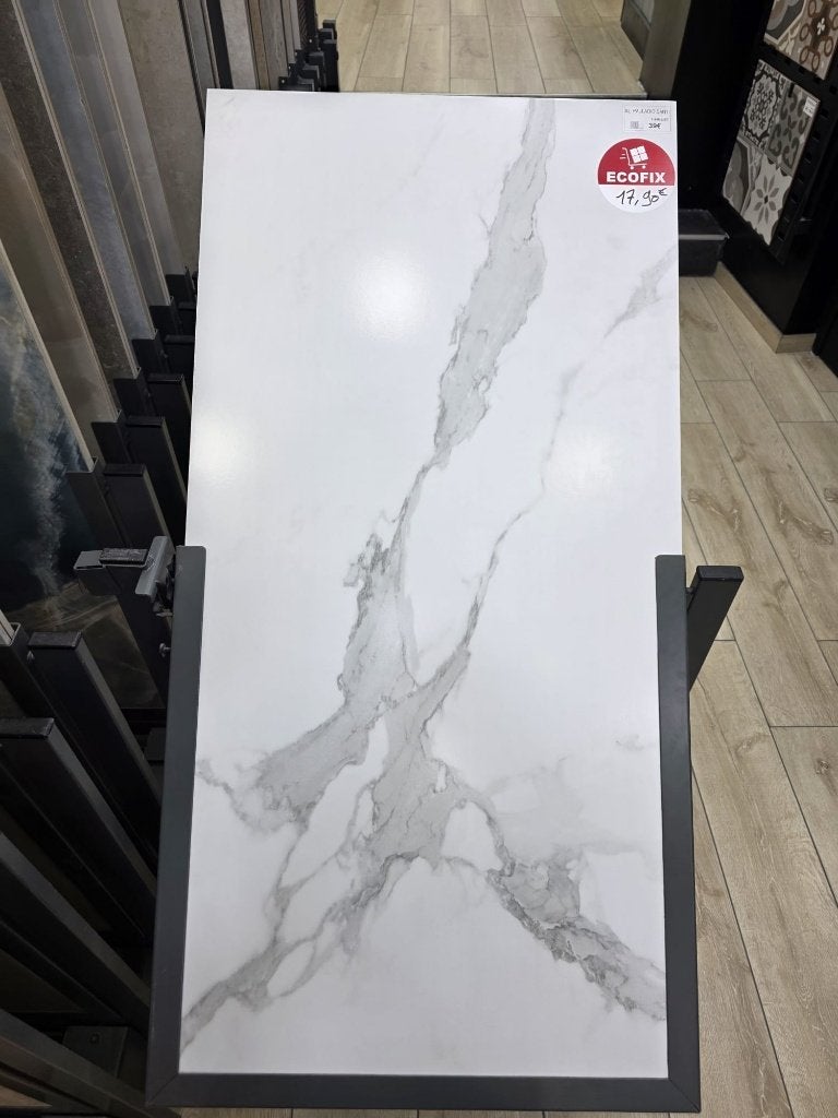 Carrelage effet marbre blanc 60x120 rectifié, Enlèvement