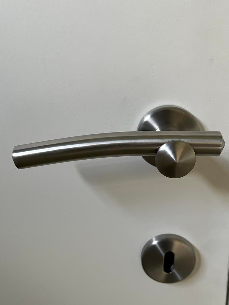 5 paar perfecte deurklinken, Doe-het-zelf en Bouw, Hang- en Sluitwerk, Zo goed als nieuw, Inox, Ophalen