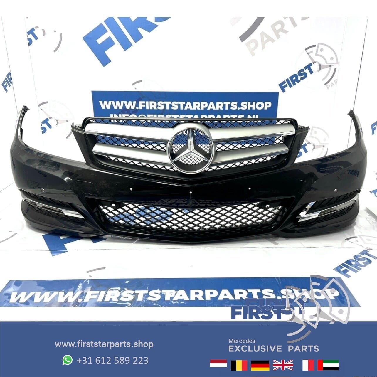 W204 BUMPER C204 Mercedes C Klasse FACELIFT VOORBUMPER COMPL, Gebruikt, -, Voor, Ophalen of Verzenden