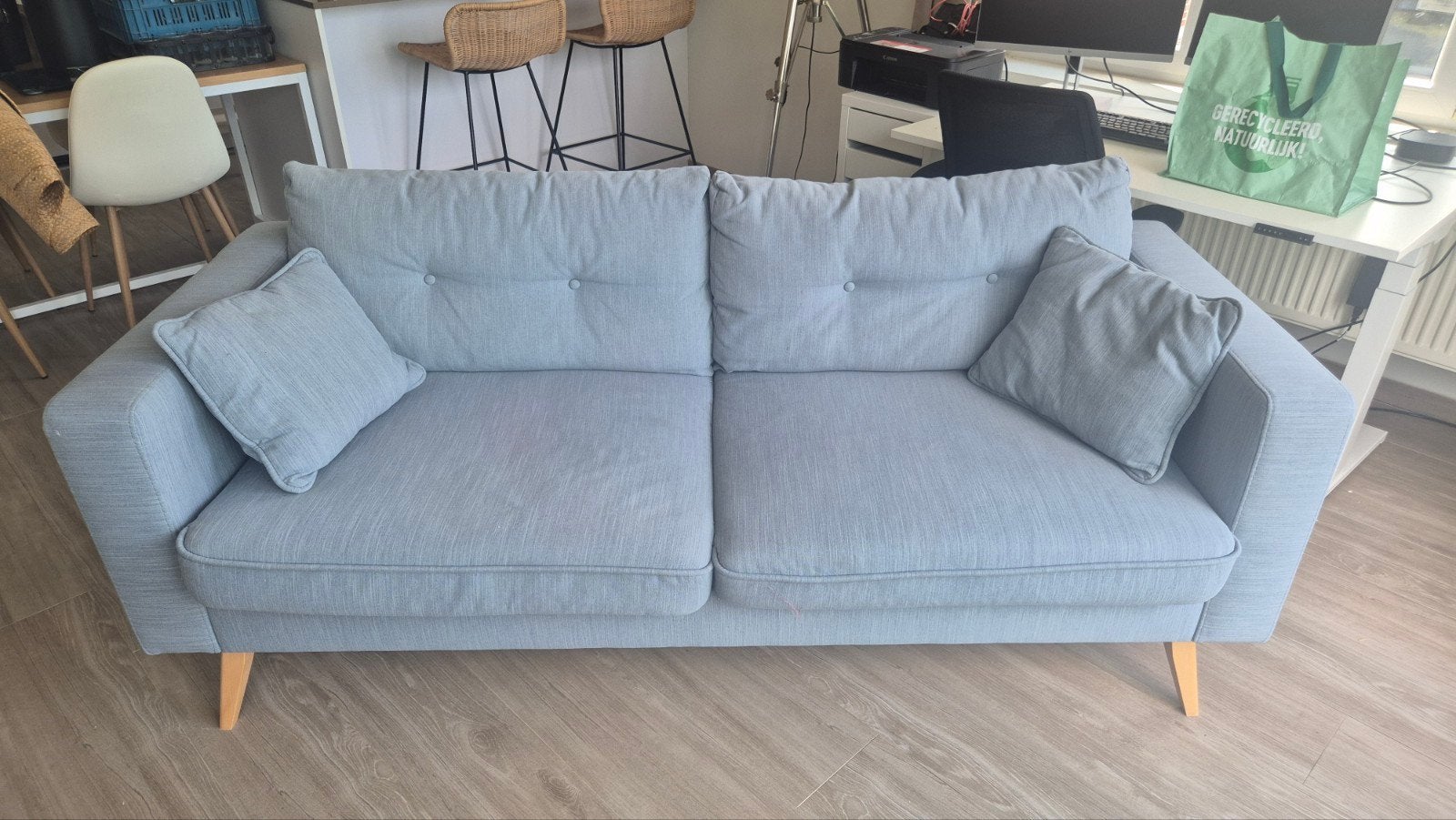Maison du Monde Brooke zitbank 3-zit – ijsblauw – Scandinavi, Huis en Inrichting, Zetels | Zetels, Ophalen