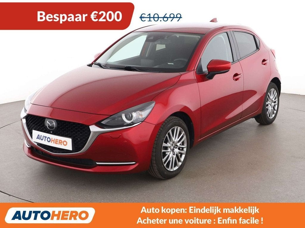 Mazda 2 1.5 Skyactiv-G Mild-Hybrid Exclusive-Line, Autos, Mazda, Rouge, Achat, 90 ch, Noir