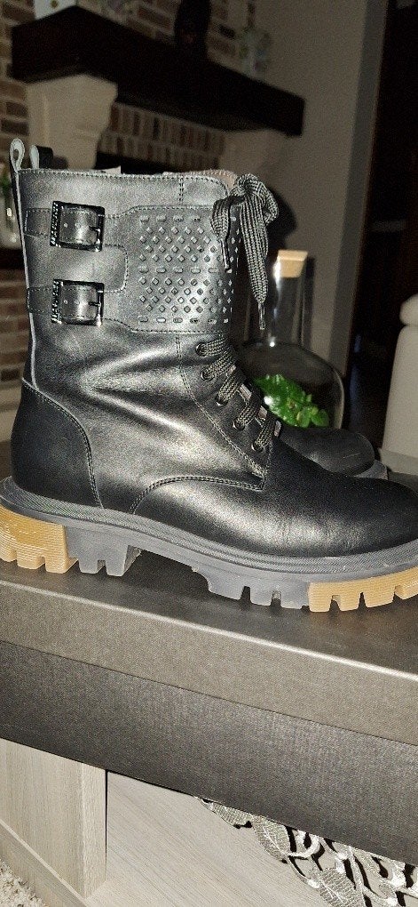Caroline Biss zwarte boots in leder - nieuw, Verzenden, Zwart, Nieuw, Caroline Biss