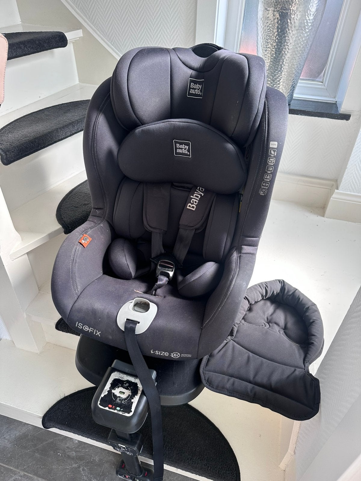Babyauto stoel 360 graden i-size isofix, Ophalen, Gebruikt