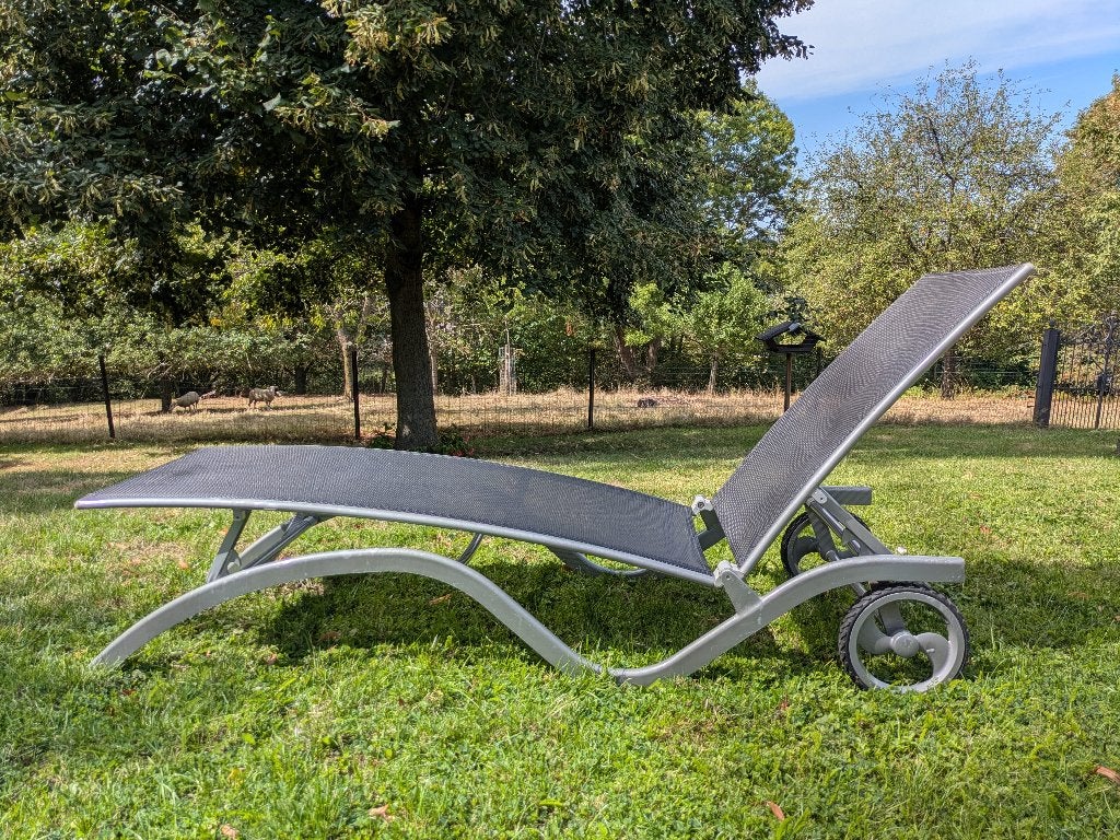 TRANSAT anthracite, Tuin en Terras, Tuinstoelen, Ophalen, Gebruikt, Metaal, Inklapbaar