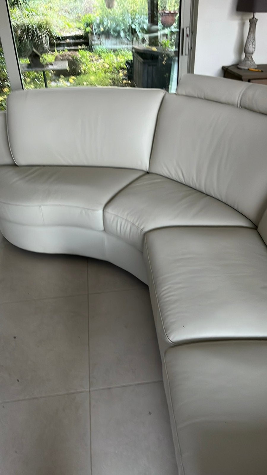 Lederen zetel dik leer. 1 plaats uitschuifbaar elektrisch, Huis en Inrichting, Ophalen, Minder dan 75 cm, 300 cm of meer, Leer