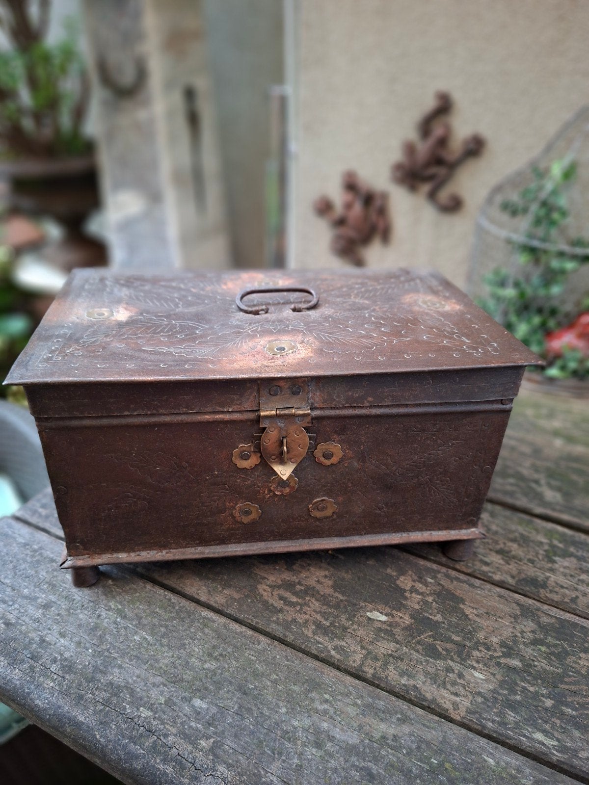 Vintage metalen kistje, Huis en Inrichting, Ophalen, Metaal