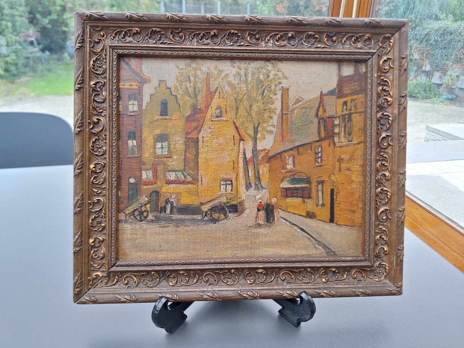 petite huile sur toile ville quartier, Enlèvement ou Envoi, Toile