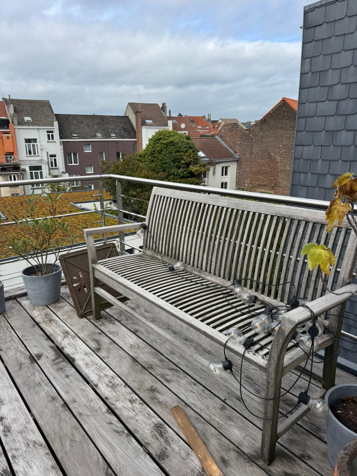 Tuinbank teak, Tuin en Terras, Ophalen, Gebruikt