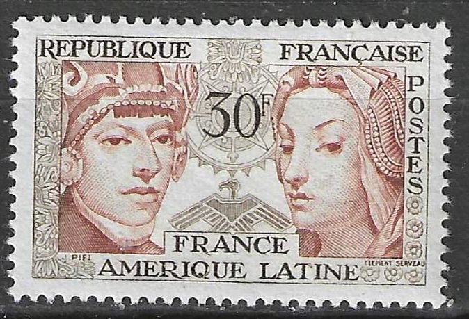 Frankrijk 1956 - Yvert 1060 - Vriendschapsakkoord  (PF), Postzegels en Munten, Verzenden, Postfris