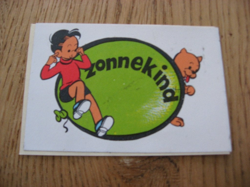 Vintage Sticker Zonnekind 10 x 7 cm, Verzamelen, Ophalen of Verzenden, Nieuw, Overige typen