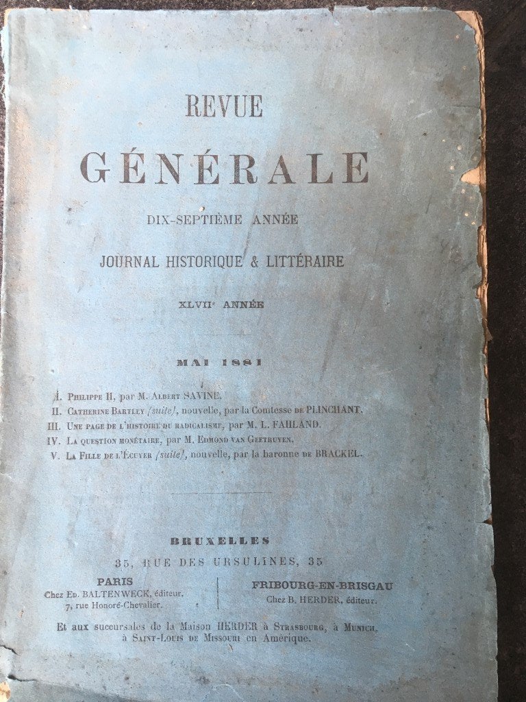 Revue historique et littéraire de 1881 - Savine - Plinchant, Enlèvement ou Envoi