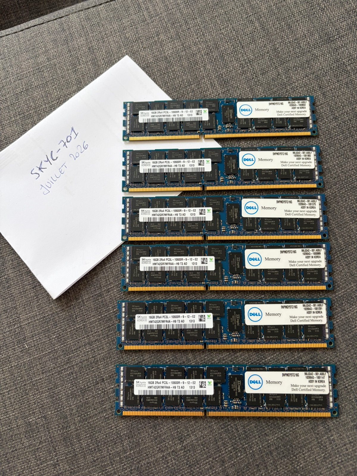96 Gb ddr3 ECC Dell, Computers en Software, RAM geheugen, Gebruikt, Server, DDR3, Ophalen of Verzenden