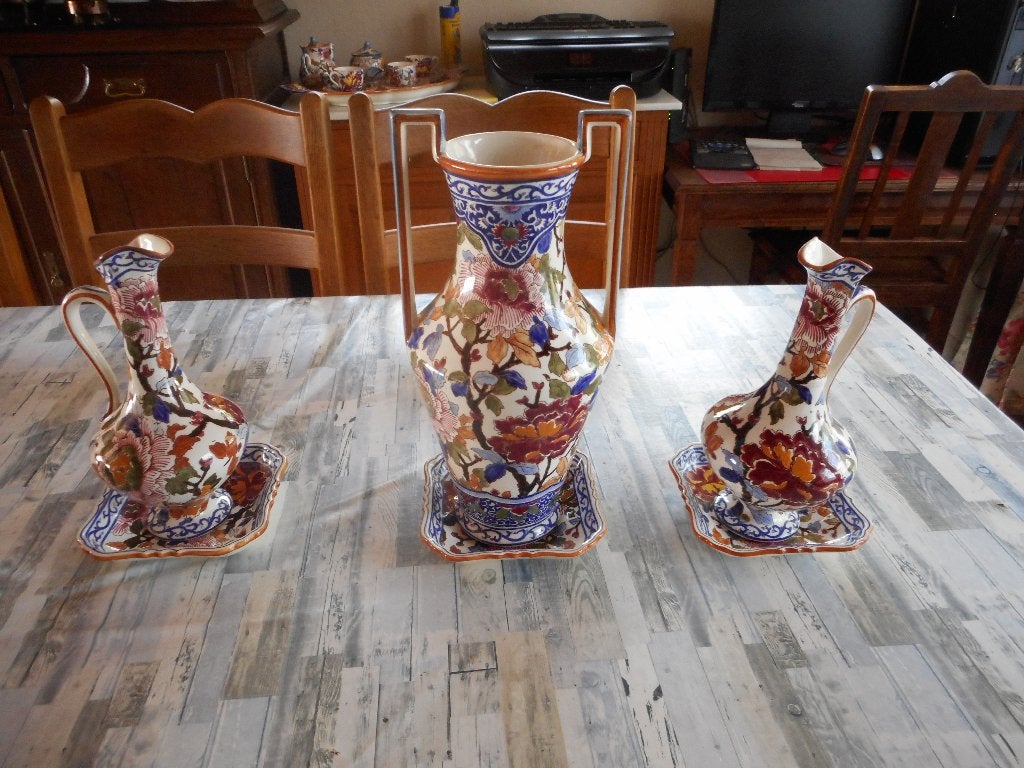 8pièces faience gien, Antiquités & Art, Antiquités | Céramique & Poterie, Enlèvement