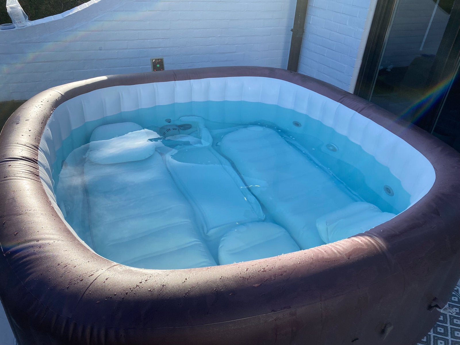 Opblaasbare spa Lay-Z Maladives Hydrojet, Tuin en Terras, Ophalen, Gebruikt, Filter, Opblaasbaar