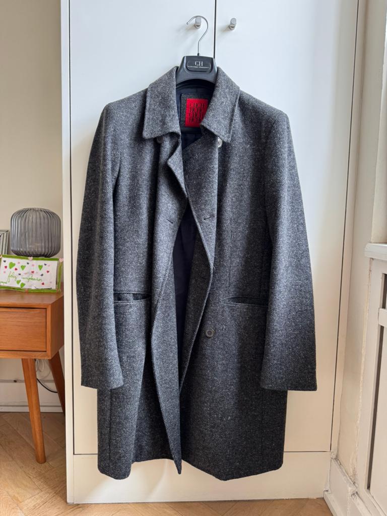 Manteau Carolina Herrera gris chiné taille S oversize, Vêtements | Hommes, Costumes & Vestes, Enlèvement ou Envoi, Porté, Taille 48/50 (M)