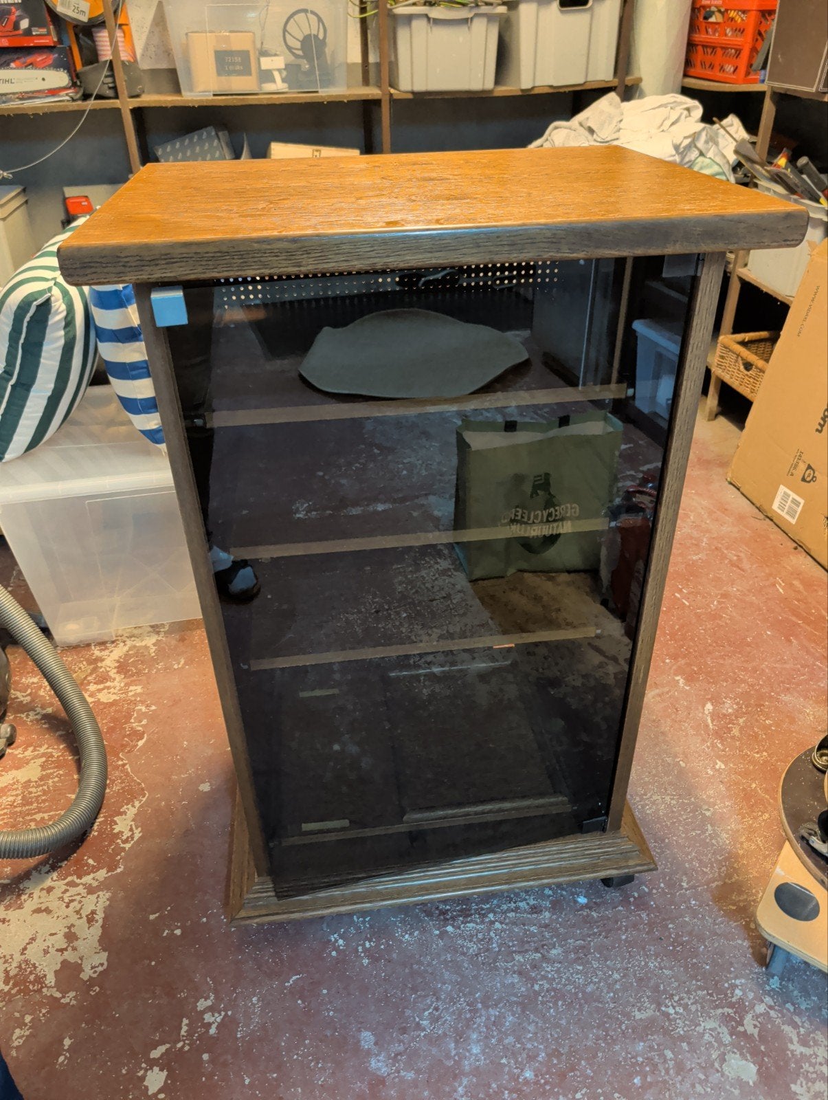 Eiken hifi kast in goede staat, Huis en Inrichting, Ophalen, Gebruikt, 100 tot 150 cm, Eikenhout