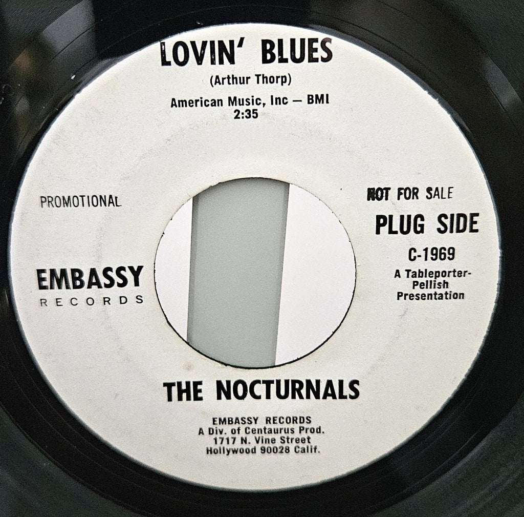 Rare 7" Single Promo - The NOCTURNALS - Lovin' Blues, CD & DVD, 7 inch, Promo, Utilisé, Rock et Metal
