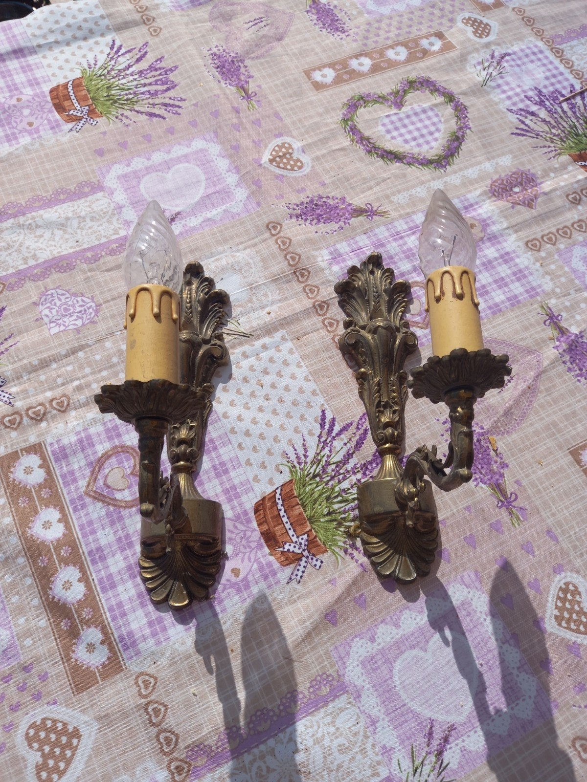 Lot de  2 appliqués murale en bronze, Maison & Meubles, Lampes | Appliques