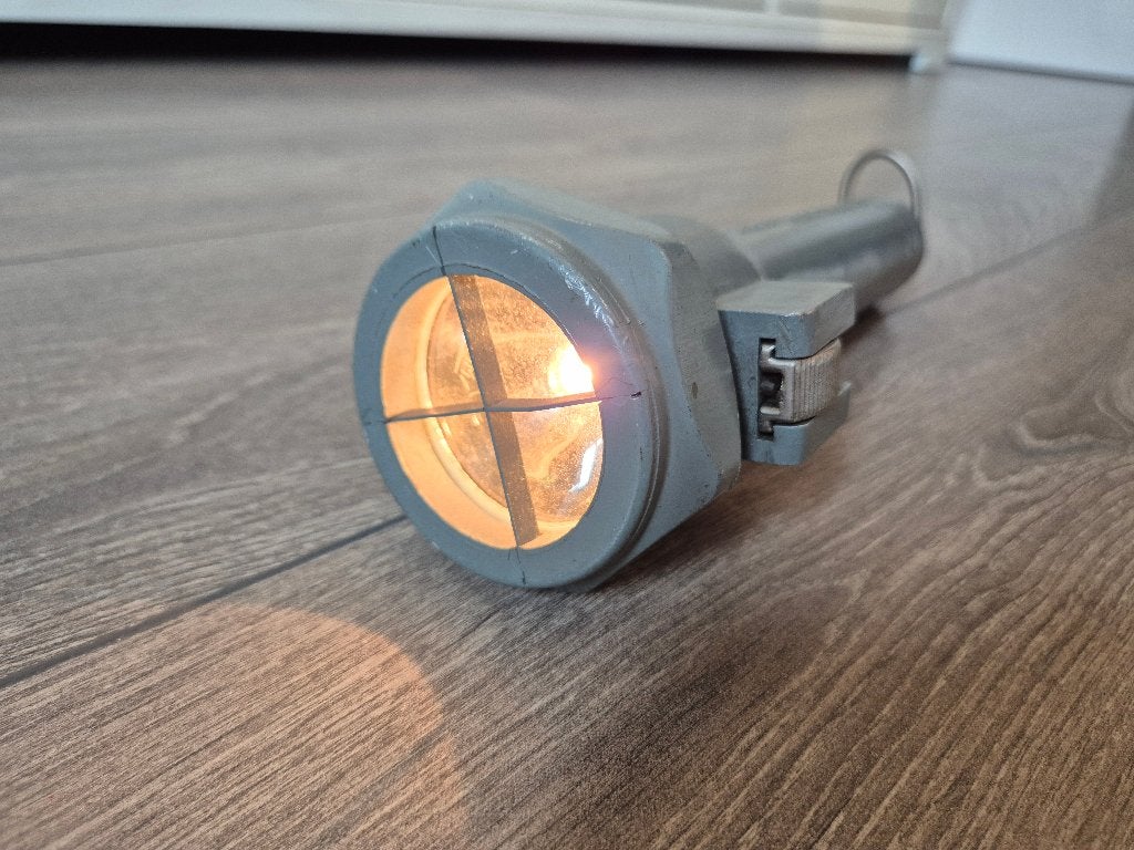 Vintage Veiligheidslamp G.E.C. (jaren '50-'60), Antiek en Kunst, Curiosa en Brocante, Ophalen of Verzenden