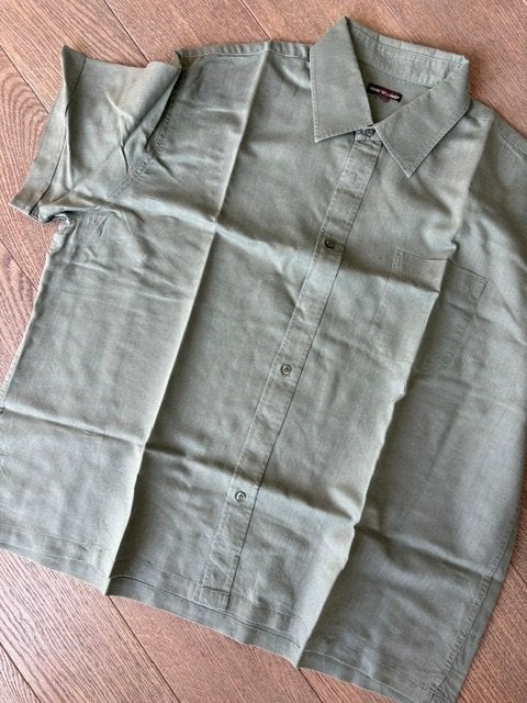 Chemise vintage taille 47/48, Autres tours de cou, Enlèvement ou Envoi, Comme neuf, Vert