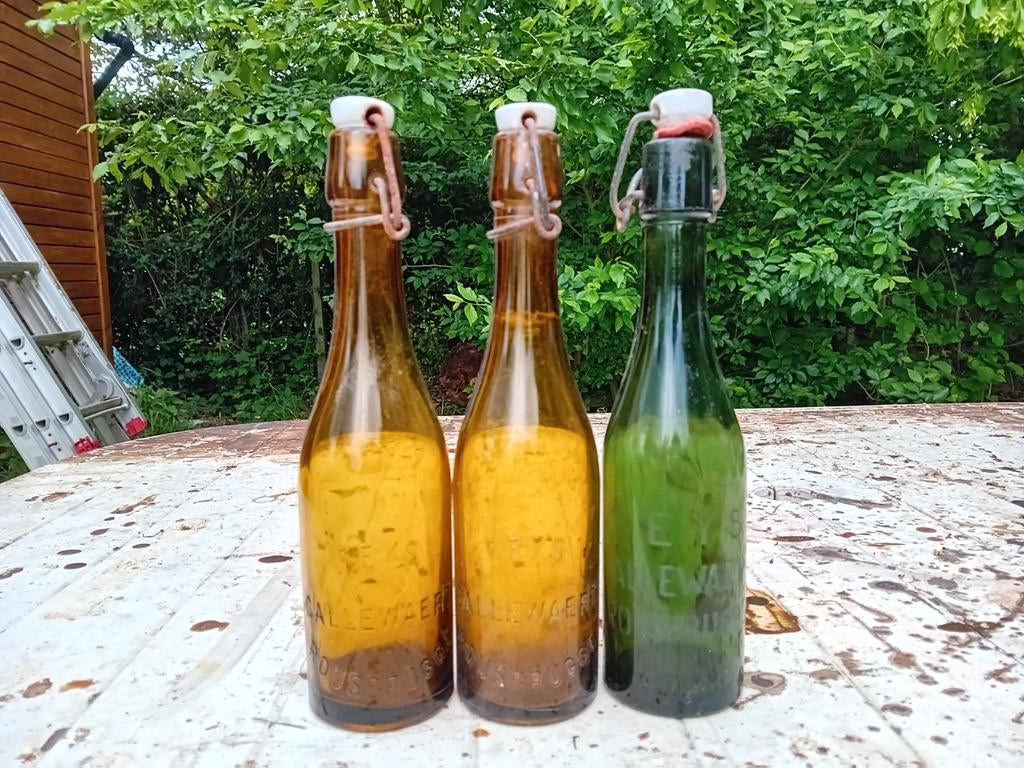 Oude vintage bierflessen brouwerij Feys Roesbrugge, Enlèvement ou Envoi