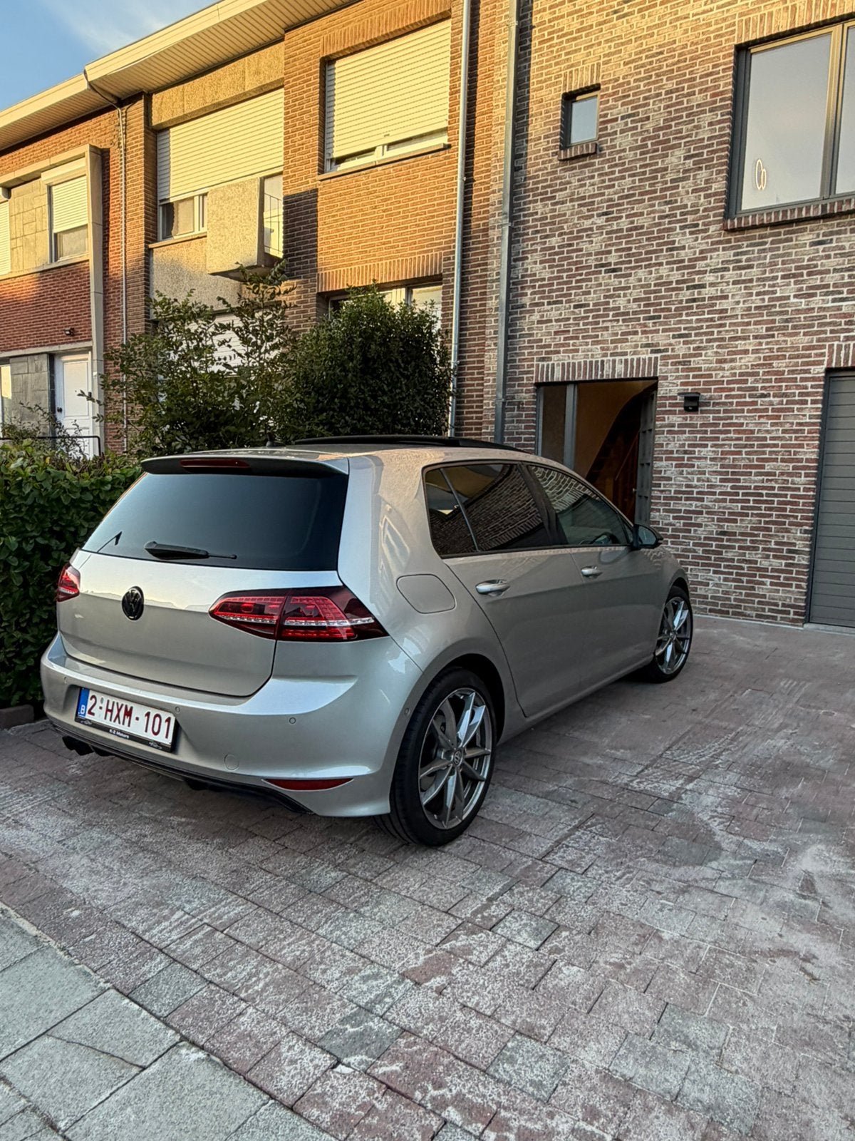 Volkswagen Golf 7 R Line ( automatique ), Auto's, Euro 5, Zwart, Leder, Break