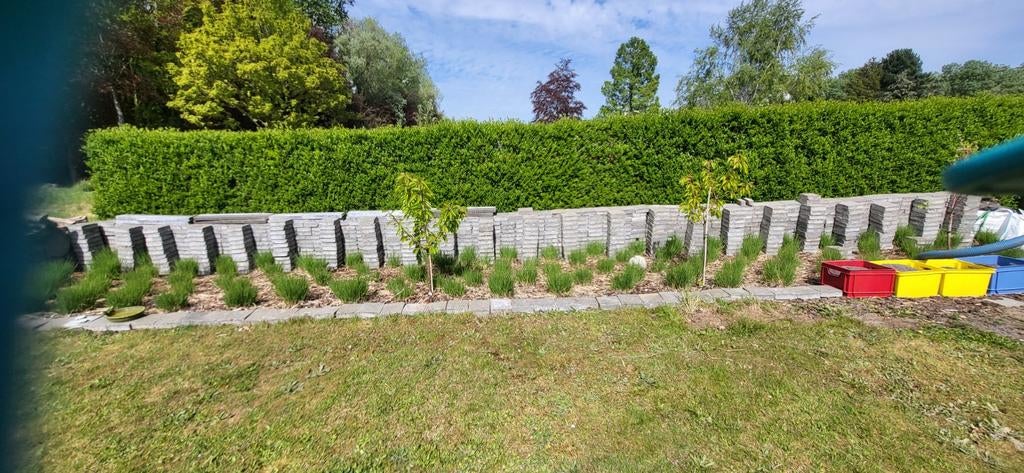 800 Betondals 20 x 20 cm, 6 cm d'épaisseur, propres sans ci, Jardin & Terrasse, Pavé & Dalles, Enlèvement, Briques