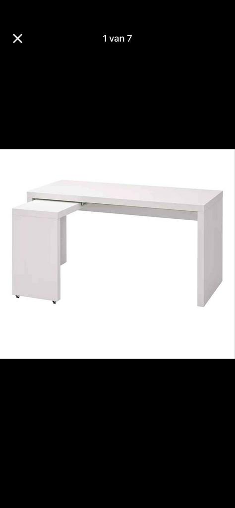 Bureau ikea malm + bureau stoel, Ophalen, Zo goed als nieuw, IKEA