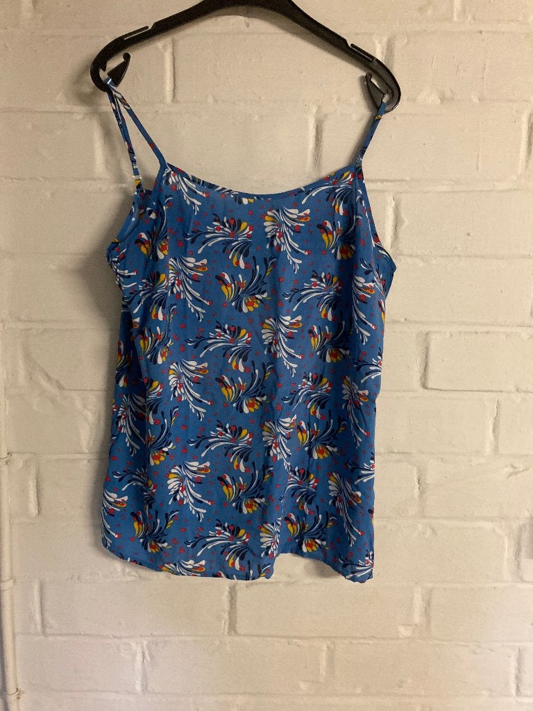 Blauw topje met verstelbare spaghettibandjes, Comme ça, 44, Kleding | Dames, Blauw, Maat 42/44 (L), Zo goed als nieuw, Zonder mouw