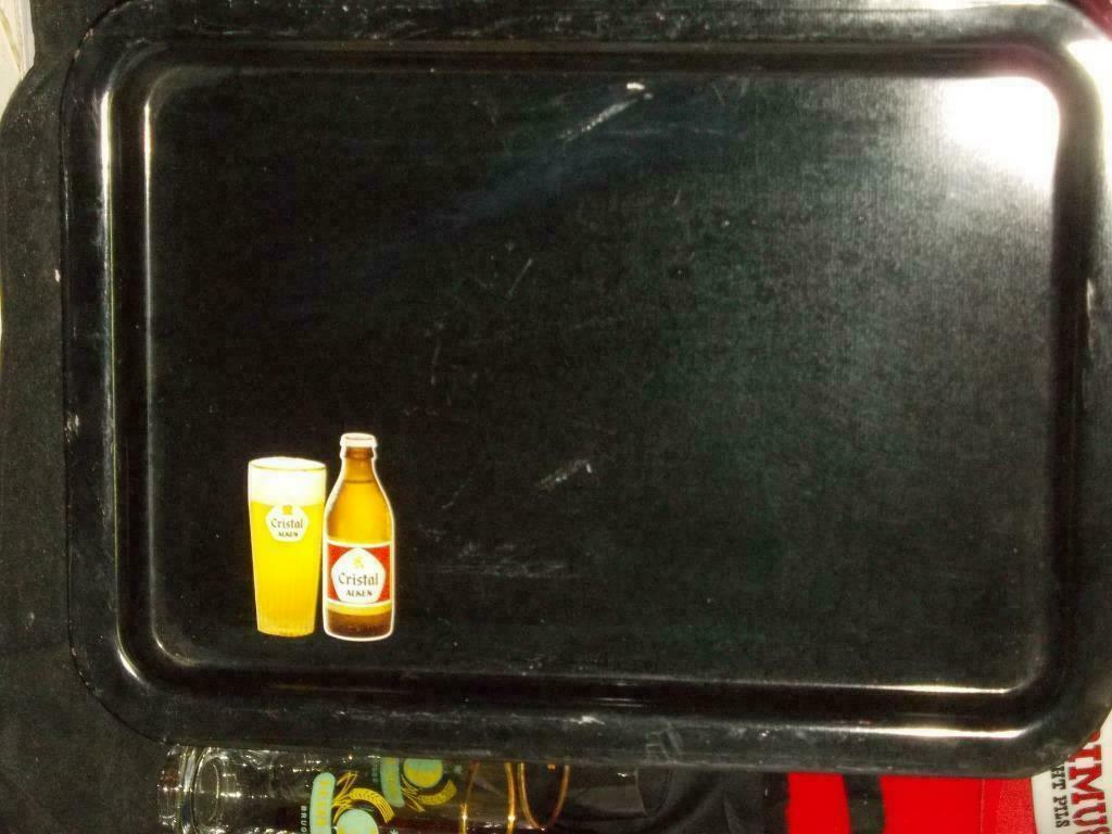 Beersign.Reclame.Blikken Plateau.Cristal .Alken, Verzamelen, Ophalen of Verzenden, Gebruikt, Gebruiksvoorwerp