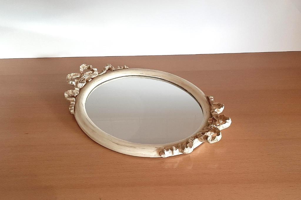 Plateau miroir ou miroir mural en bois, Antiquités & Art, Enlèvement ou Envoi