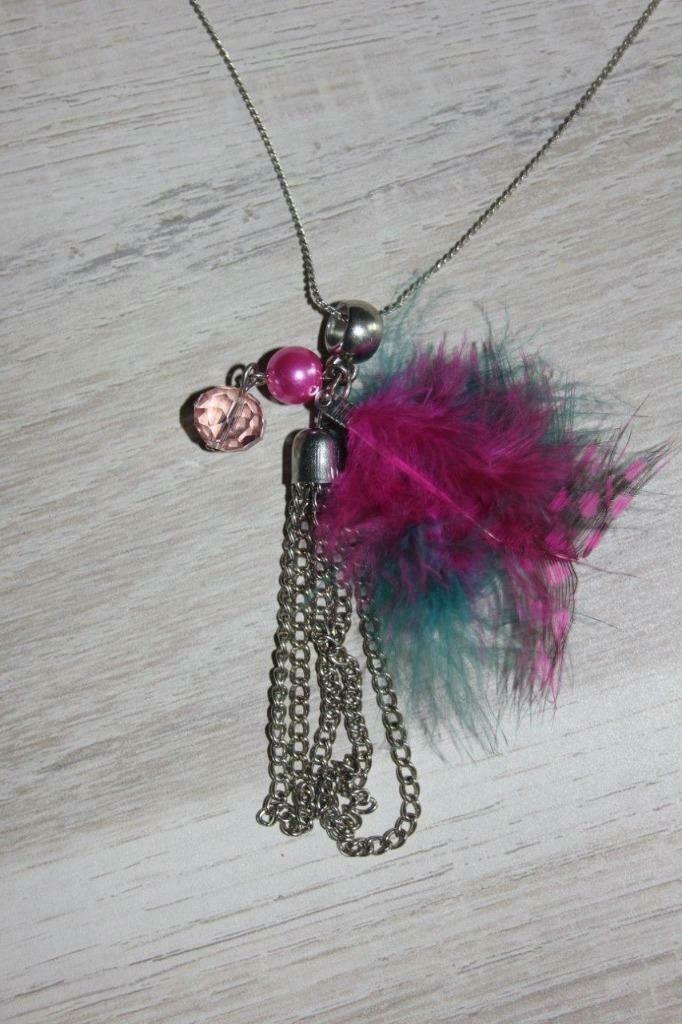 Collier avec plumes, Ophalen of Verzenden, Gebruikt